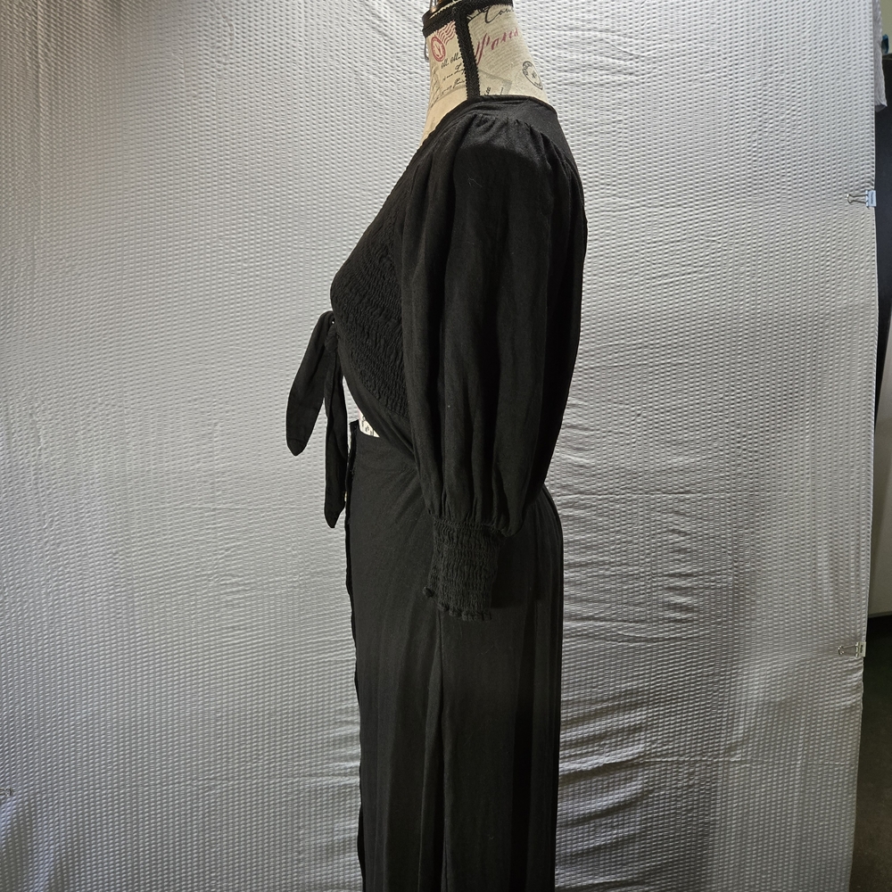 Free People Black Cut Out Smocked Back Maxi Dress - Picture 6 of 16